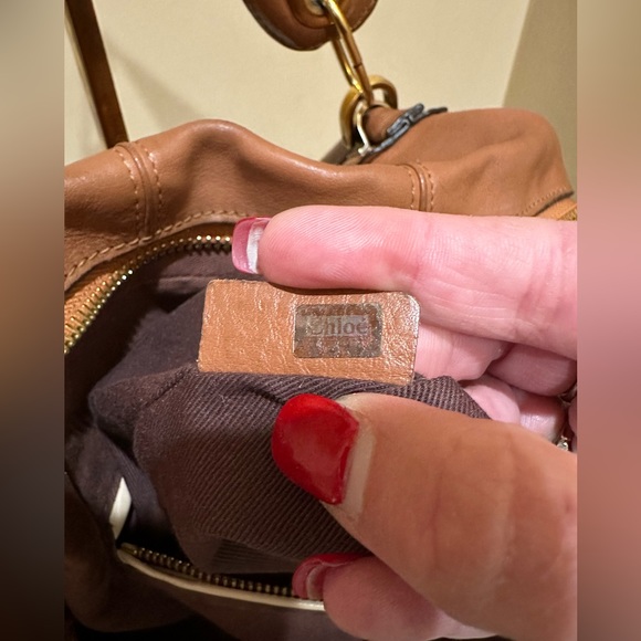 Chloe Paraty Large Brown With GOLD Calf Leather Satchel - Picture 12 of 12